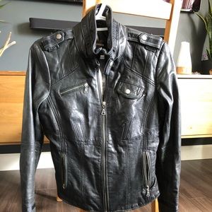Danier Black Leather Jacket